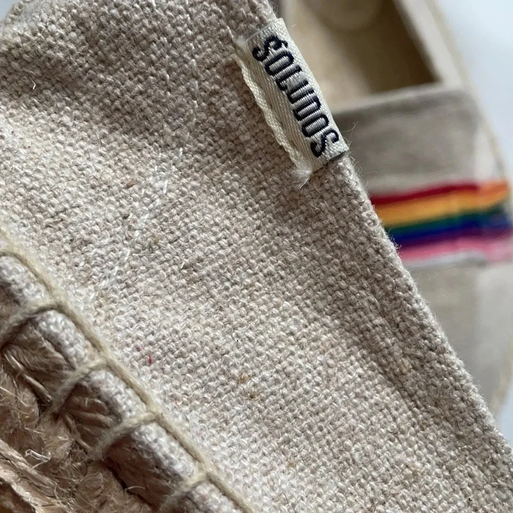 Soludos rainbow pride flag espadrille loafer flats